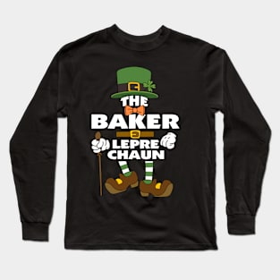 The Baker Leprechaun St Patrick's Day Celebration Matching Outfits Group Attire Long Sleeve T-Shirt